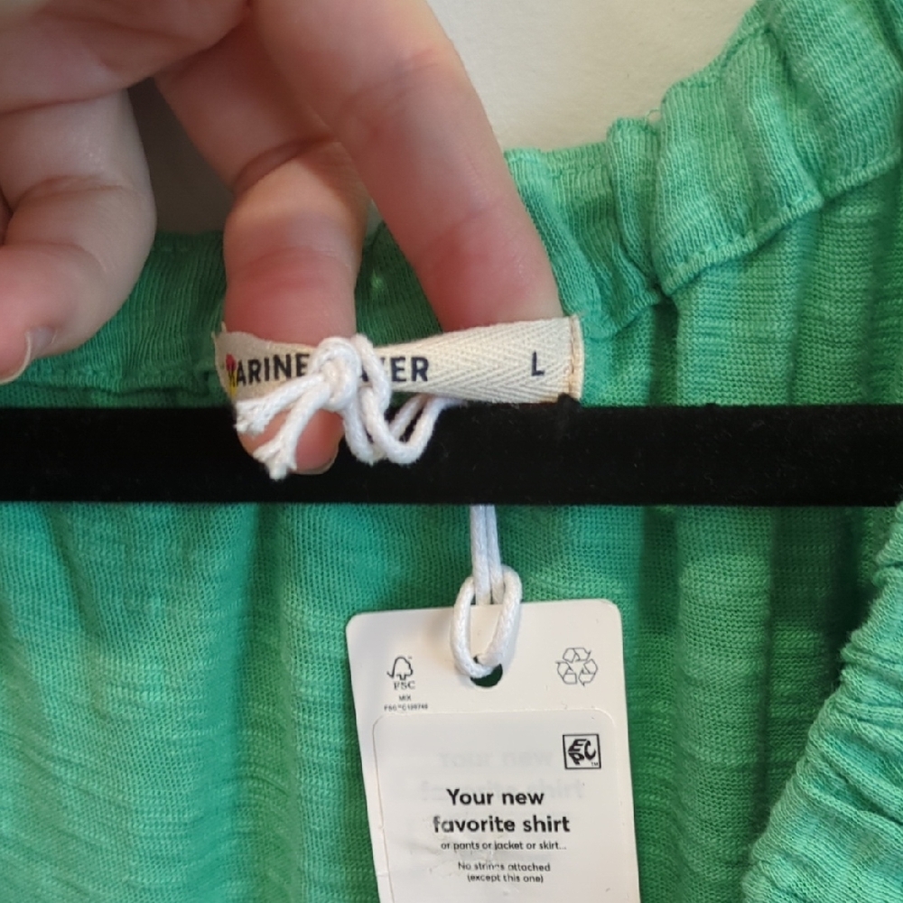 Marine Layer Mint Green Florence Midi Cotton Dress Sz Large Boho Coastal Cottage - Picture 3 of 9